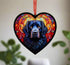 Newfoundland Stained Glass Effect Heart Suncatcher
